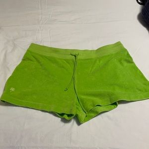 Lilly Pulitzer terry cloth lime green shorts